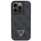 Guess zaščitni ovitek Leather Diamond Triangle Black, Iphone 15 Pro
