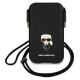 Karl Lagerfeld torbica za mobilni telefon, Karl 3D Saffiano Black