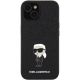 Karl Lagerfeld zaščitni ovitek Glitter Ikonik Metal Logo Black iPhone 15