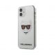 Karl Lagerfeld zaščitni ovitek prozoren Choupette Heart Glasses, Iphone 12 Mini
