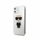 Karl Lagerfeld zaščitni ovitek Glitter Silver, Iphone 12/12Pro