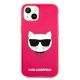 Zaščitni ovitek Karl Lagerfeld  Choupette Fluo Pink, Iphone 13 Mini