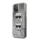 Karl Lagerfeld zaščitni ovitek Iconic Glitter, Iphone 11 Pro Max, srebrn