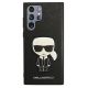 Karl Lagerfeld zaščitni ovitek Saffiano Ikonik Karl's Patch Black, Samsung Galaxy S22 Ultra