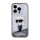 Karl Lagerfeld zaščitni ovitek Liquid Glitter Ikonik, Iphone 15 Pro