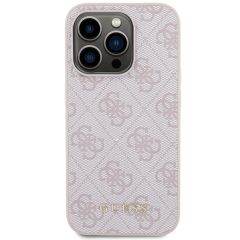 Guess zaščitni ovitek Metal Logo Pink Hard Case, Iphone 15 Pro
