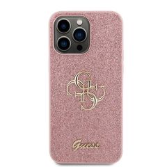 Guess zaščitni ovitek Glitter Script Big 4G Pink, Iphone 15 Pro Max