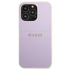 Guess zaščitni ovitek Saffiano Stripe Purple, Iphone 13 Pro Max