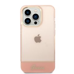 Guess zaščitni ovitek Translucent HardCase Pink, Iphone 14 Pro Max