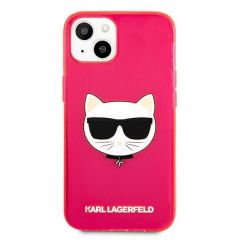 Zaščitni ovitek Karl Lagerfeld  Choupette Fluo Pink, Iphone 13 Pro