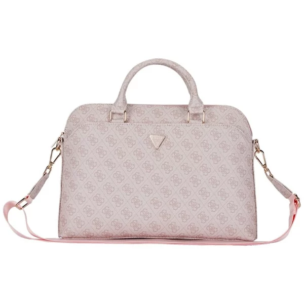 Torba za prenosnike Guess 4G Triangle Logo, do 15", roza