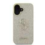 Guess zaščitni ovitek Glitter Big 4G Gold, Iphone 16
