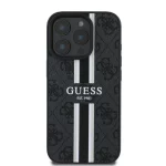 Guess zaščitni ovitek Printed Stripes MagSafe Black, Iphone 16 Pro