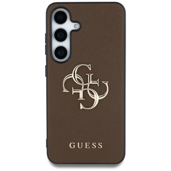 Guess zaščitni ovitek Grained Big 4G Logo Small Classic Brown, Samsung Galaxy S25+