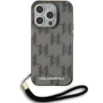 Karl Lagerfeld zaščitni ovitek IML Mono KL Pattern & Cord, Iphone 15 Pro