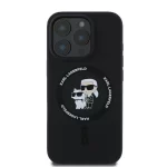 Karl Lagerfeld zaščitni ovitek Silicone KC Heads Ring MagSafe, Iphone 16 Pro
