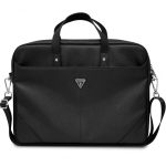 Guess Saffiano Triangle Logo crna torba za laptop do 16""