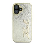 Karl Lagerfeld zaščitni ovitek Metal Signature Gold, Iphone 16