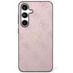 Guess zaščitni ovitek Hot Stamp Pattern Triangle Metal Logo Pink, Samsung Galaxy S25
