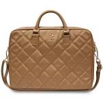 Torba za prenosnike Guess 4G Quilted Brown, do 16"